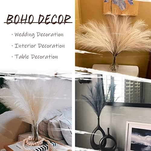 U-LIAN 12PCS Faux Pampas Grass 24 Inch Home Decor