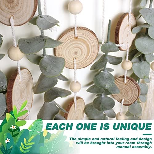 Boho Wall Decor Artificial Eucalyptus Leaves Hanging Plant