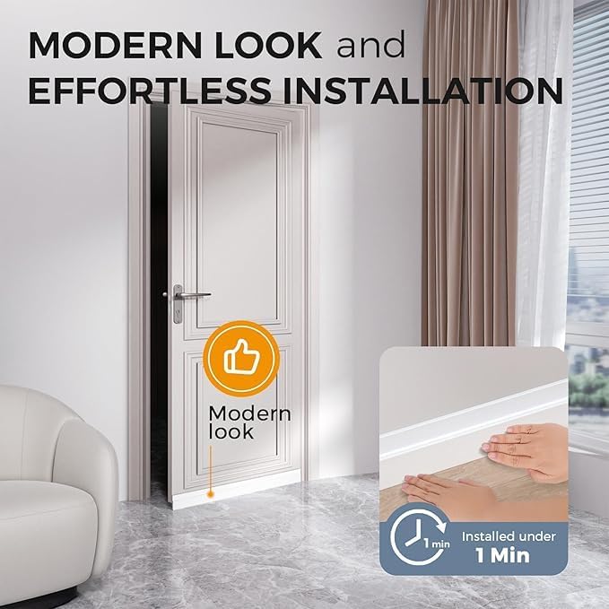 2 Pack Door Draft Stopper Weather Stripping Door Seal Silicone Material 2 W x 39 L