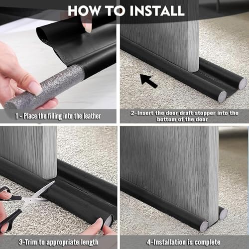 White Under Door Draft Stopper Weather Stripping Seal