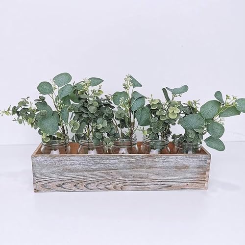 10pcs Mixed Artificial Eucalyptus Leaves Faux Greenery for Wedding Vase Centerpieces Home Decor