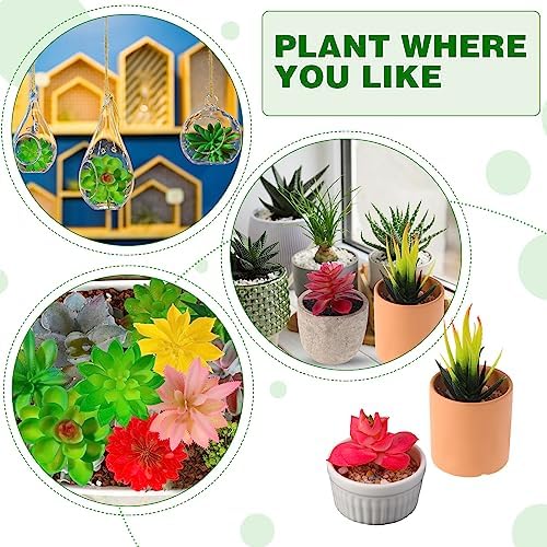 WILLBOND 38 Pcs Christmas Mini Artificial Succulents Bulk