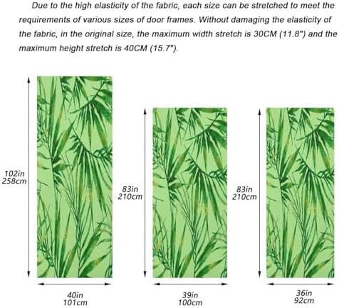 Susiyo Watercolor Chaotic Palm Green Door Cover Xmas Decor