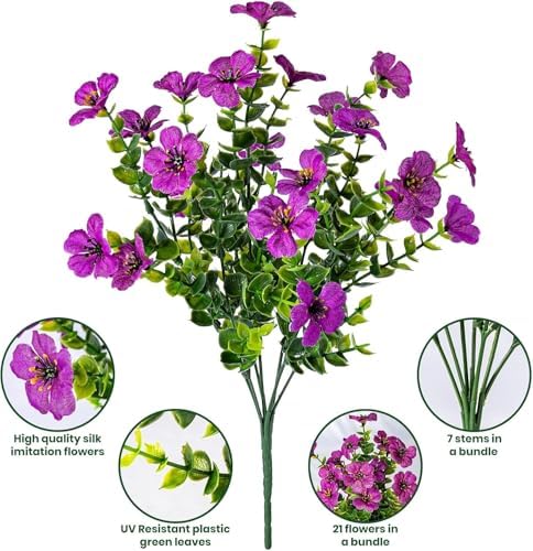 Realistic Artificial Daisy Flowers 16 Bundle Outdoor Decor