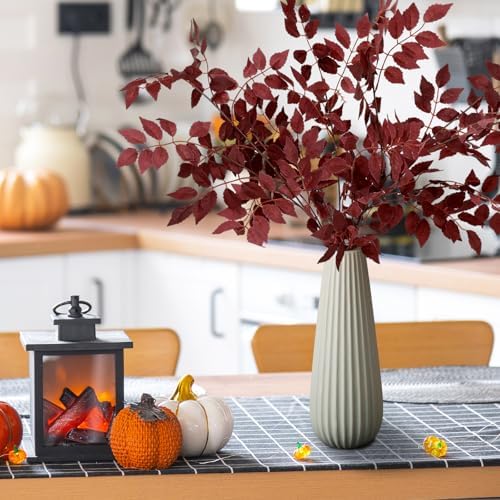 4 Pack Artificial Cimicifuga Leaves for Autumn Decor