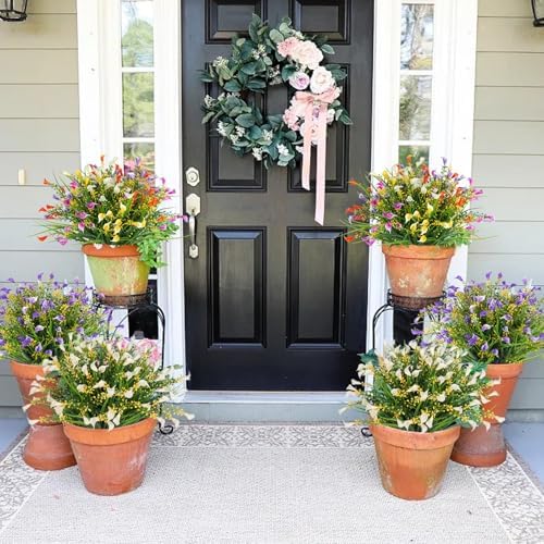 RECUTMS 12 Bundle UV Resistant Artificial Calla Lily Flowers for Home and Garden