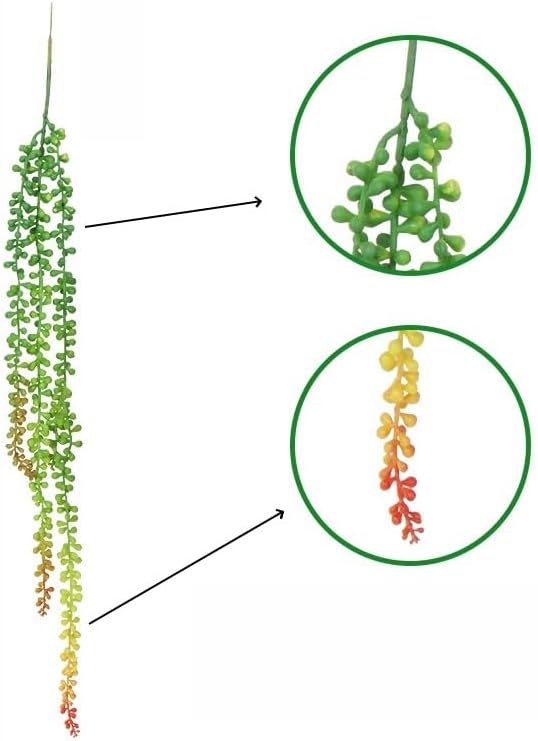 28 Inch Artificial Pearl Succulent Plants Multicolour Set of 3