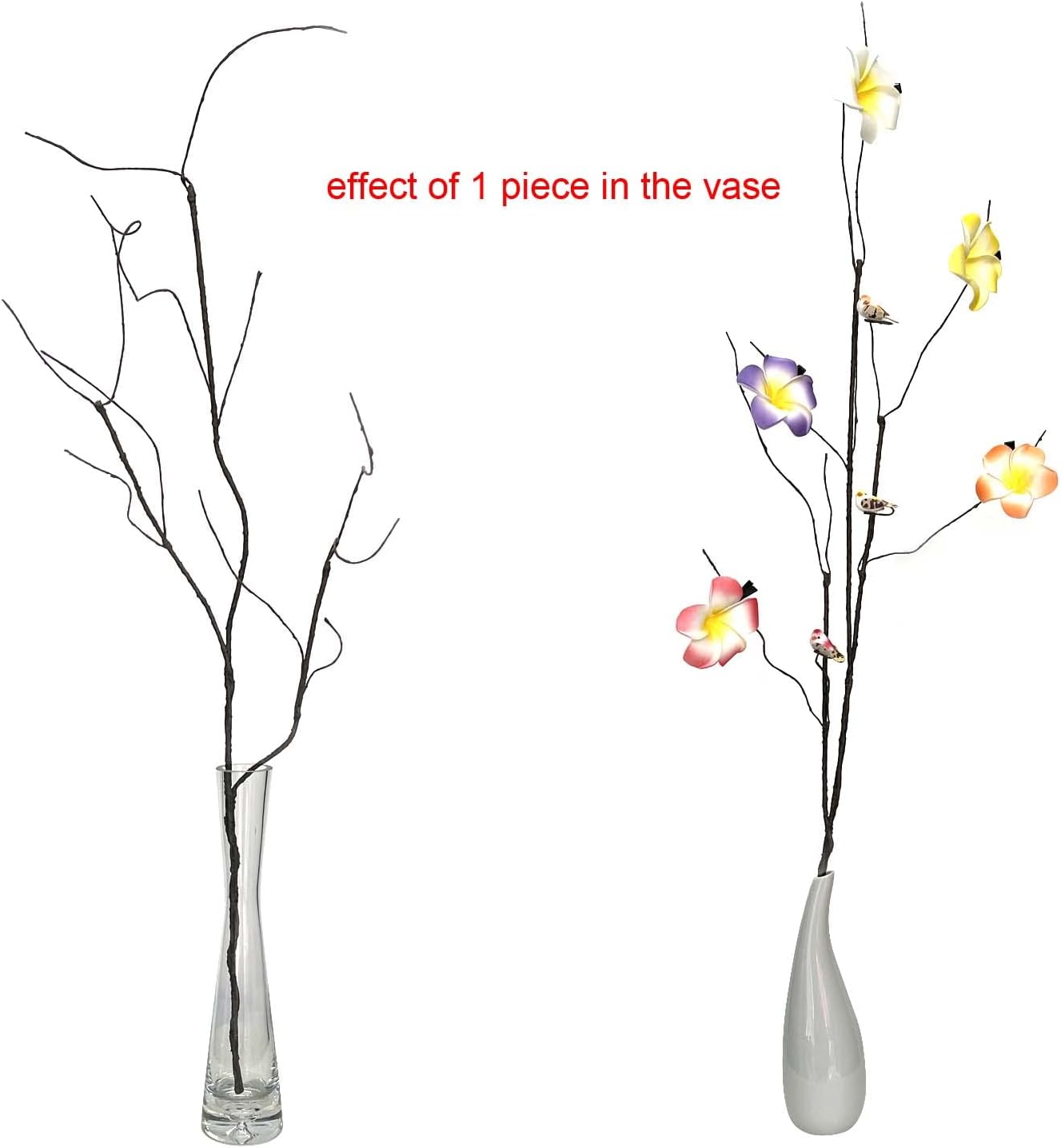 Pursuestar 6Pcs 75cm Artificial Willow Branches with Bendable Wires for DIY Crafting