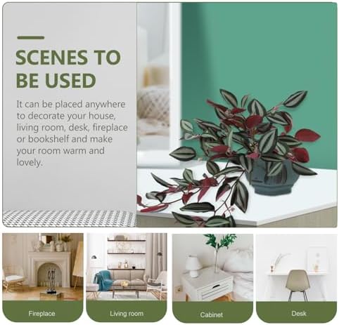 VOSAREA Artificial Hanging Plants Wandering Jew Garland