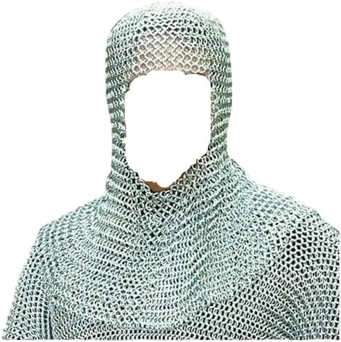 Generic Aluminum Chainmail Hood Round Neck Medieval Coif
