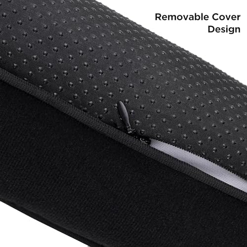 48 Inch Door Draft Stopper with Removable Cover Black