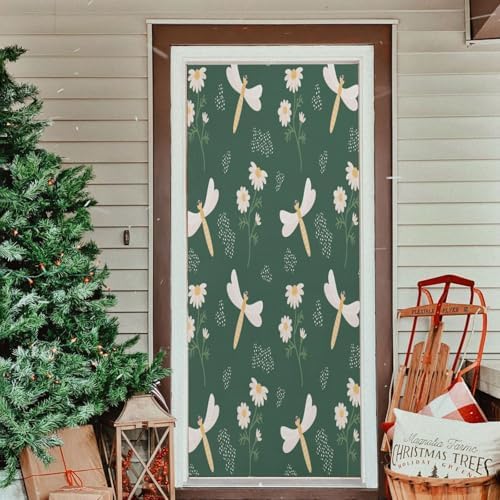 Susiyo Dragonfly Halloween Door Cover 32x79 in