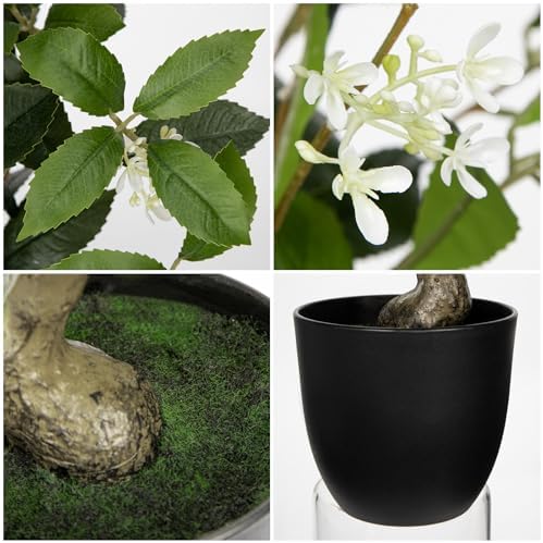 Briful 165 Inch Artificial Laurel Bay Tree with Black Pot