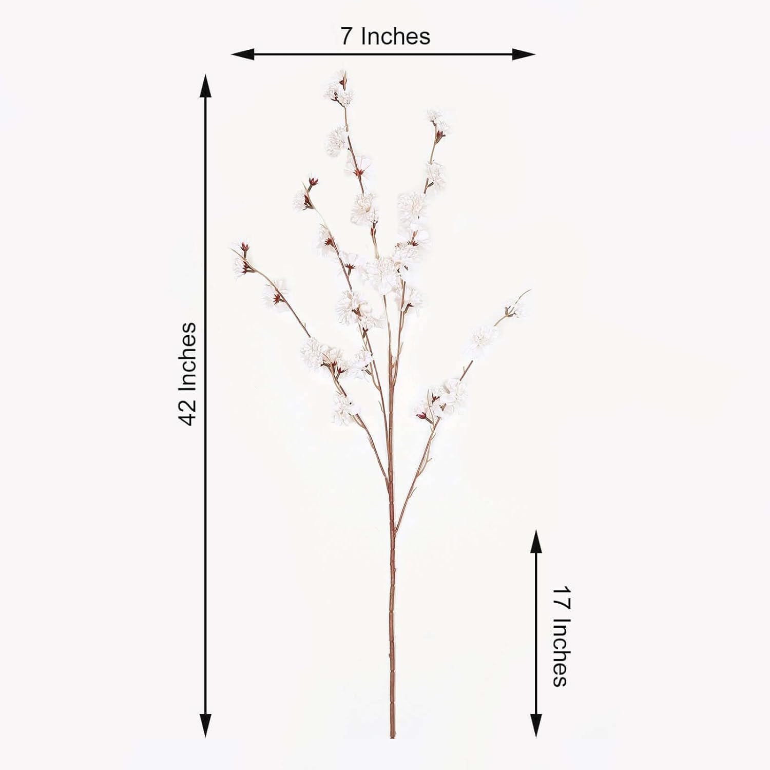 Efavormart 2 Branches - 42 Ivory Carnation Flower Spray