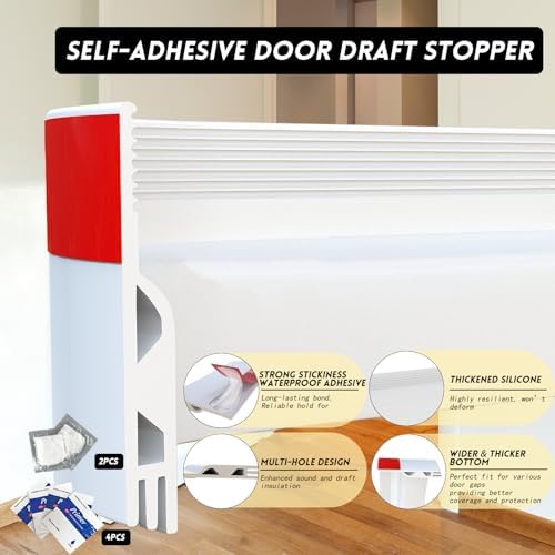 Floatlive Door Draft Stopper Weather Seal 78 in White