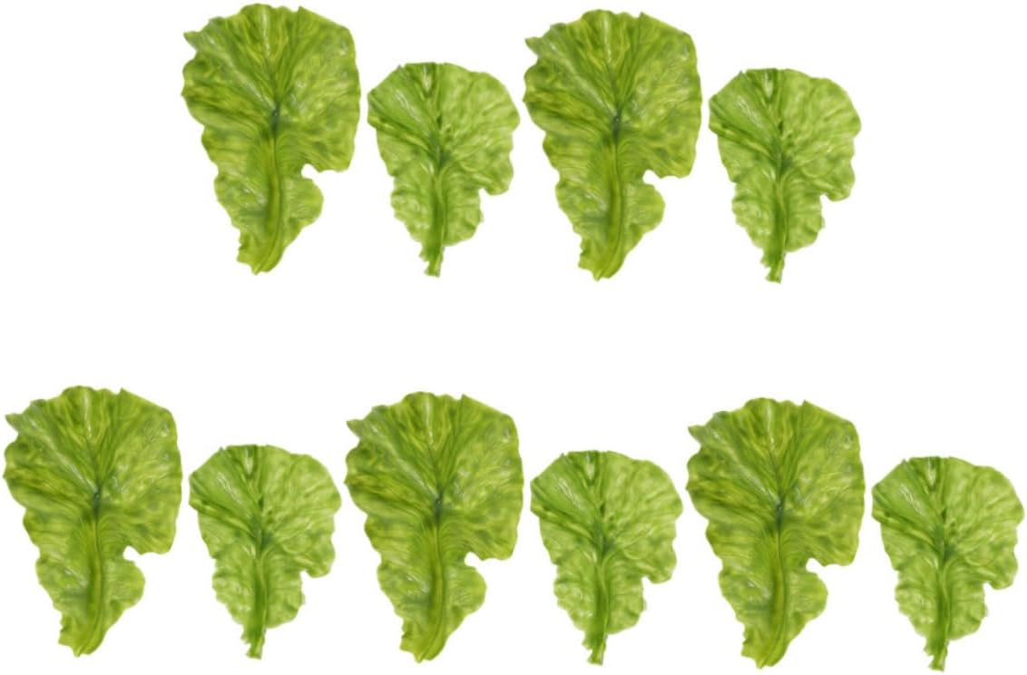 Luxshiny 10pcs Lifelike Fake Leaves Artificial Vegetables for Home Decor Kitchen Displays and Photography Props