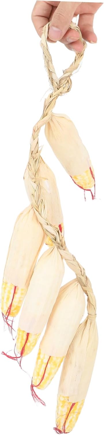 2Pcs Realistic Hanging Fake Corn Skewers Decor for Home Kitchen Garden Wall Ornament