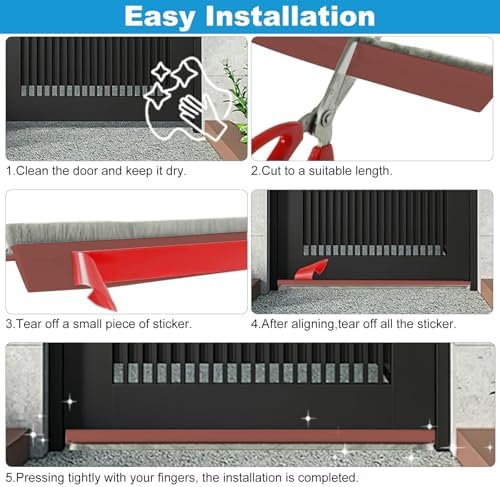 lafo Door Sweep for Bottom of Door Draft Stopper with Brush 39 L 2 W