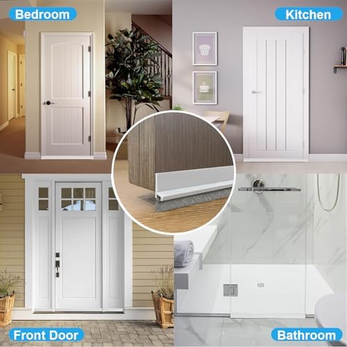 1 PCS Door Draft Stopper with Brush - 2 W x 39 L White