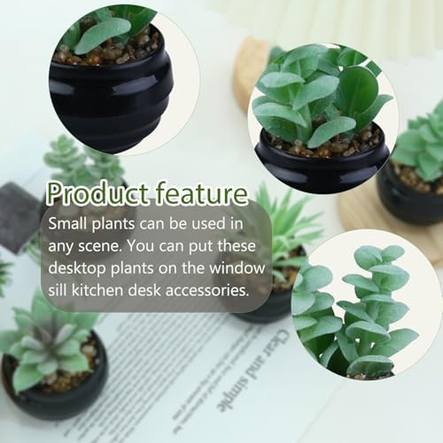 GREENTIME 6 Pcs Artificial Succulent Plants Set