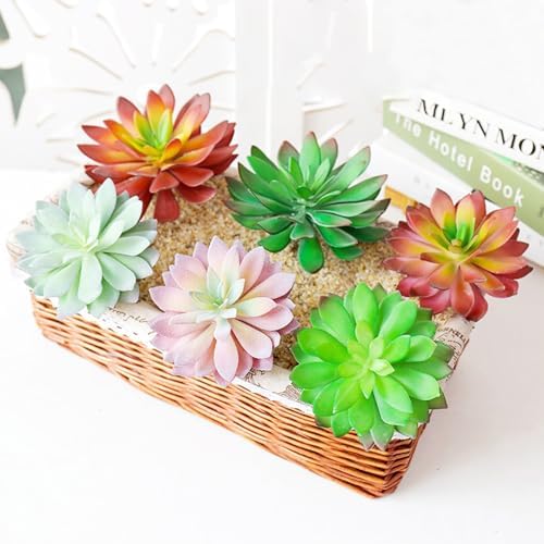 Woohome 8 Piece Fake Succulent Set for Decor