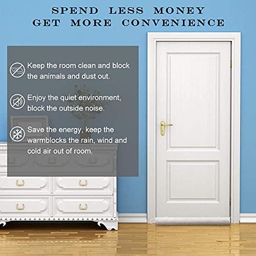 DreamQuil Draft Stopper 36 Inch White Door Blocker