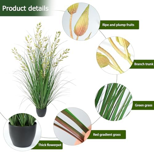 Tall Artificial Wheat Grass Plant for Indoor and Outdoor Decor 47 Inches 1PCS