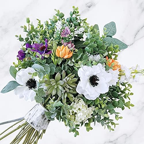 Winlyn 33 Pcs Artificial Eucalyptus Stem Greenery