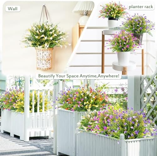 RECUTMS 12 Bundle UV Resistant Artificial Calla Lily Flowers for Home and Garden