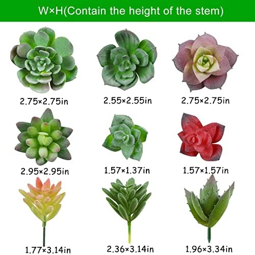 CCINEE 18PCS Artificial Succulent Plants for Home Decor 1