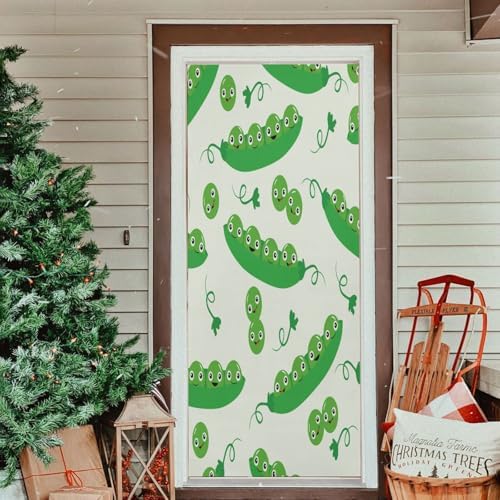 Susiyo Kawaii Peas Green Halloween Door Cover