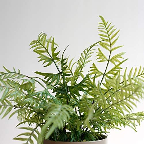Fake Plants Mini Artificial Potted Ferns in Golden Pots for Home Decor