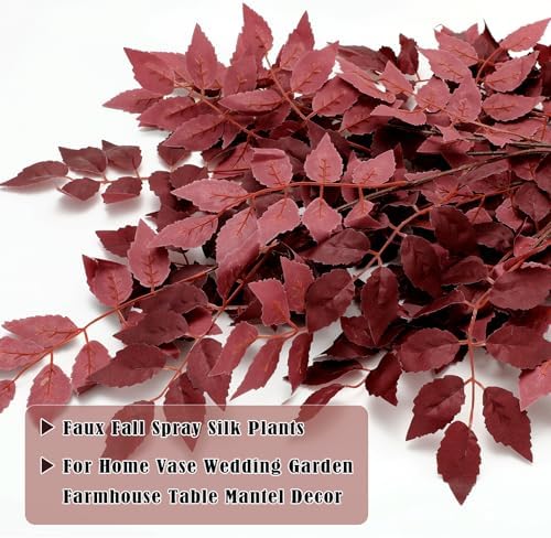 4 Pack Artificial Cimicifuga Leaves for Autumn Decor