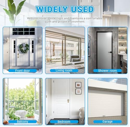 Huakaile 2 Pack Rubber Door Sweep with Brush