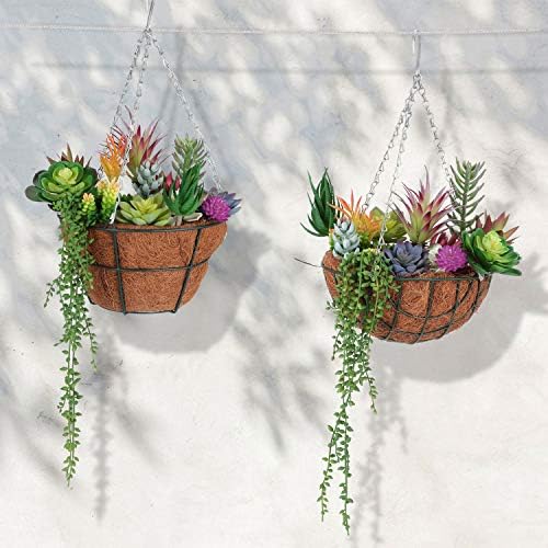 Meneco Faux Succulents Artificial Plants 16 Pack Unpotted 1