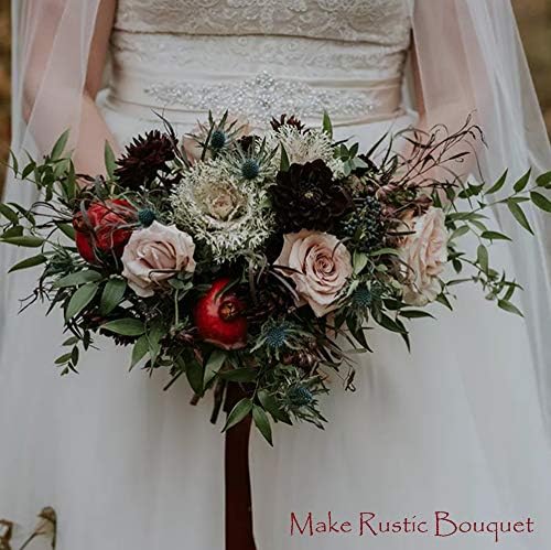 3PCS 26 Inch Artificial Pomegranate Branches Red Plants for Home Office Decor