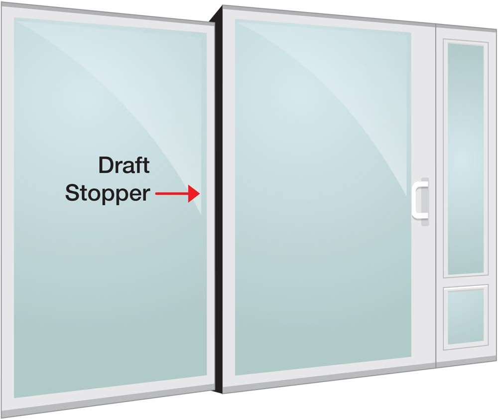 Dragon Pet Door Sliding Draft Stopper 81 in White
