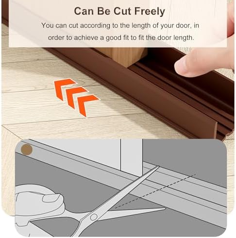 Adjustable Door Draft Stopper with Soft PVC Seal Strip