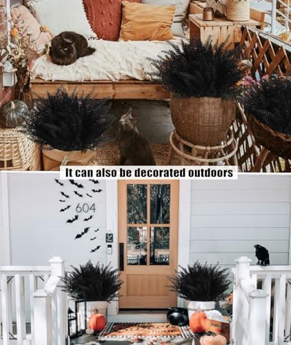 RECUTMS 12 Pcs Artificial Lavender Bouquets UV Resistant Fake Flowers for Home Decor