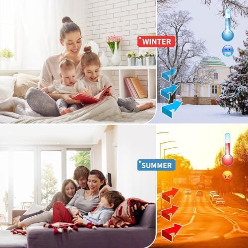 2 pcs Door Draft Stoppers for Bottom of Door Soundproof Door Sealer with Weather Stripping Insulation