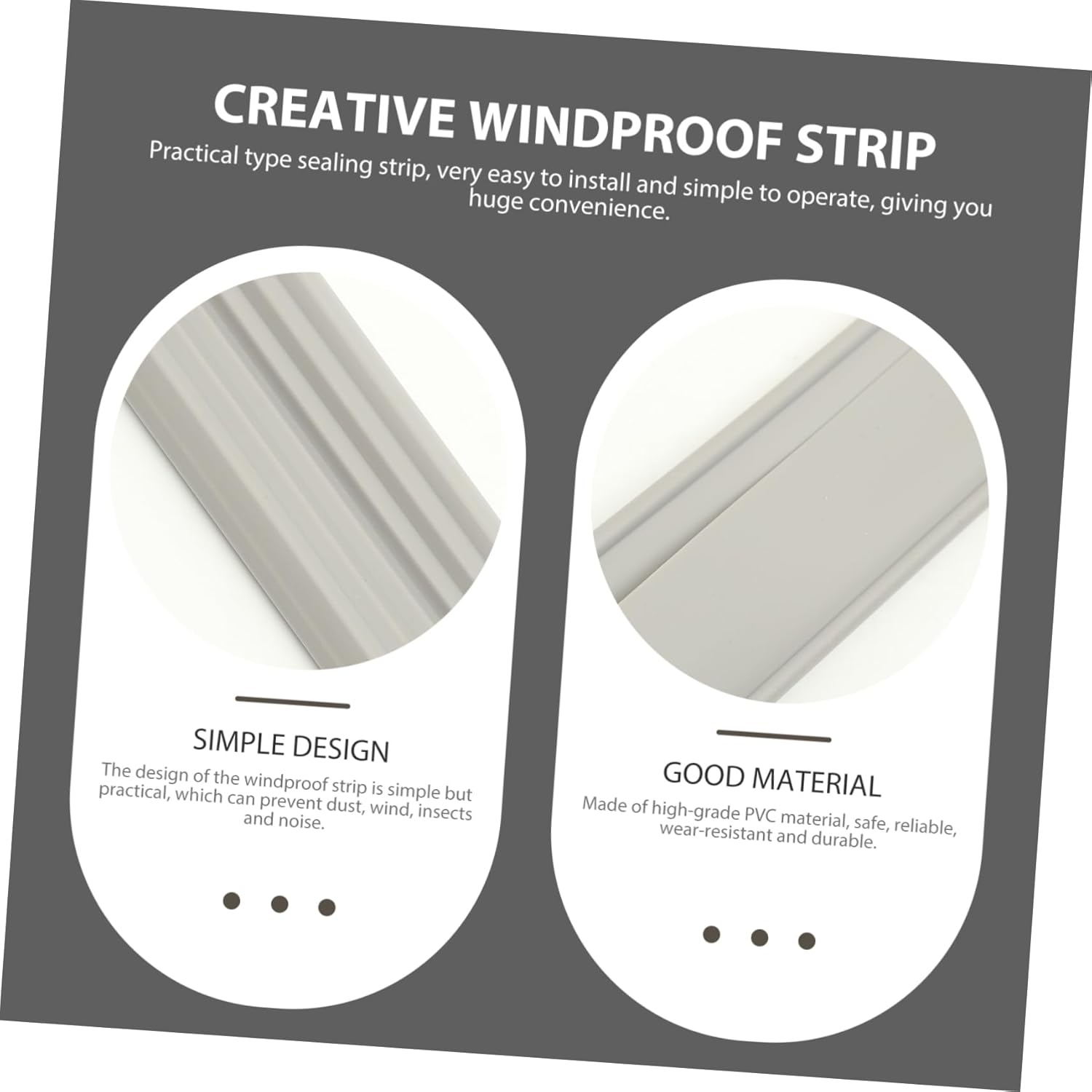 Windproof Sealing Strip for Door Bottom Noise Blocker