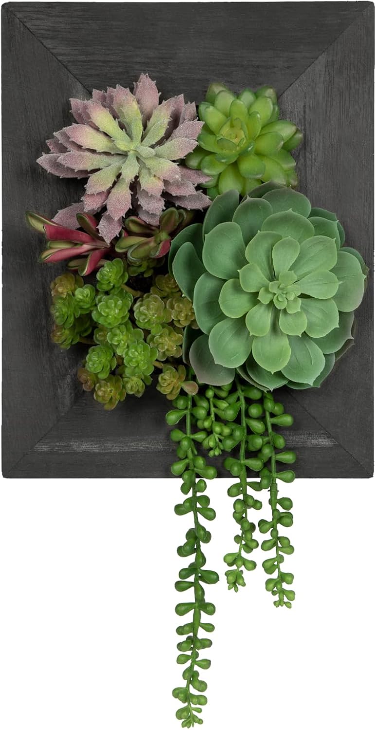 Fake Plants Succulents 3D Artificial Wall Hanging Indoor Decor