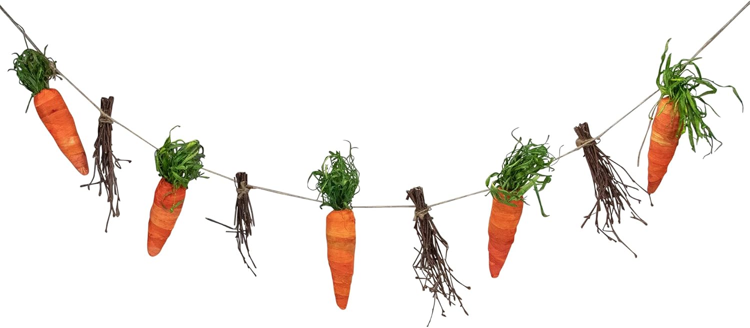 Northlight Springtime Easter Garland with Carrots and Twigs 325 Feet