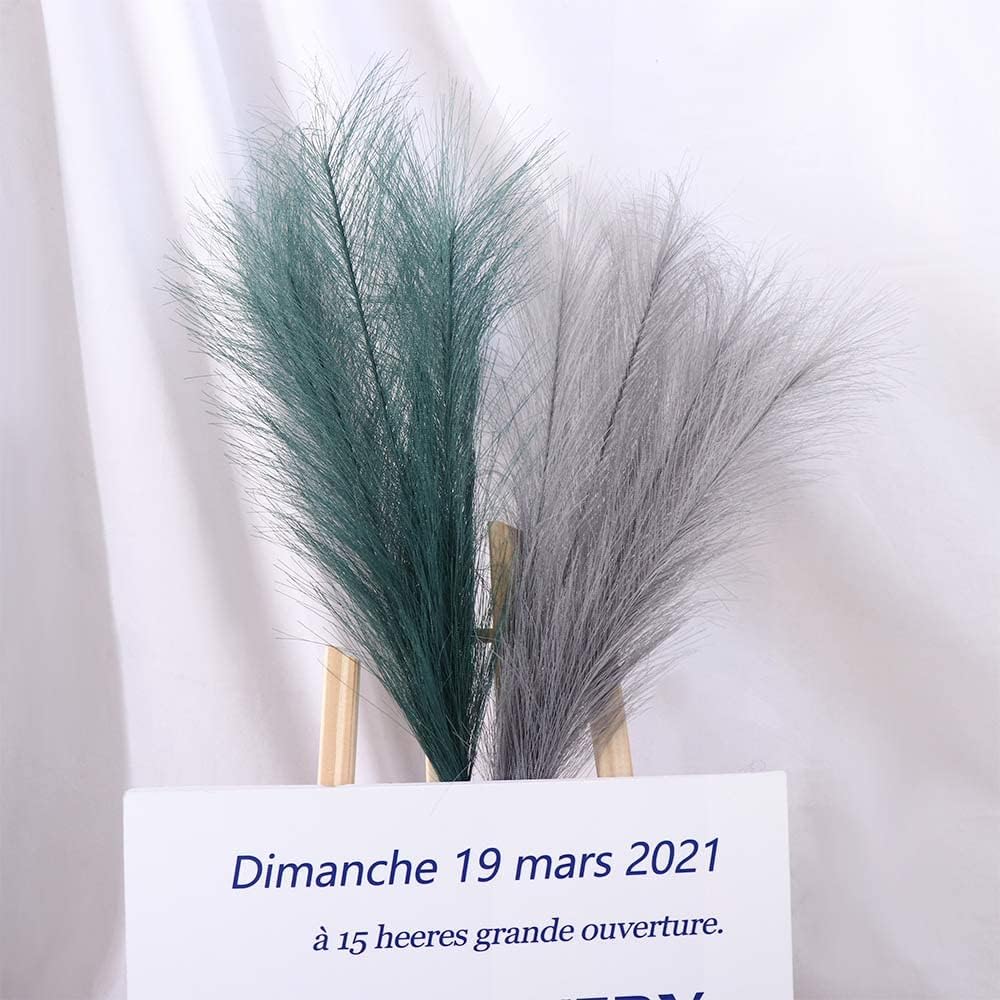 Generic Artificial Grass Dried Reed Flower Bunch Ivory 44cm Home Decor