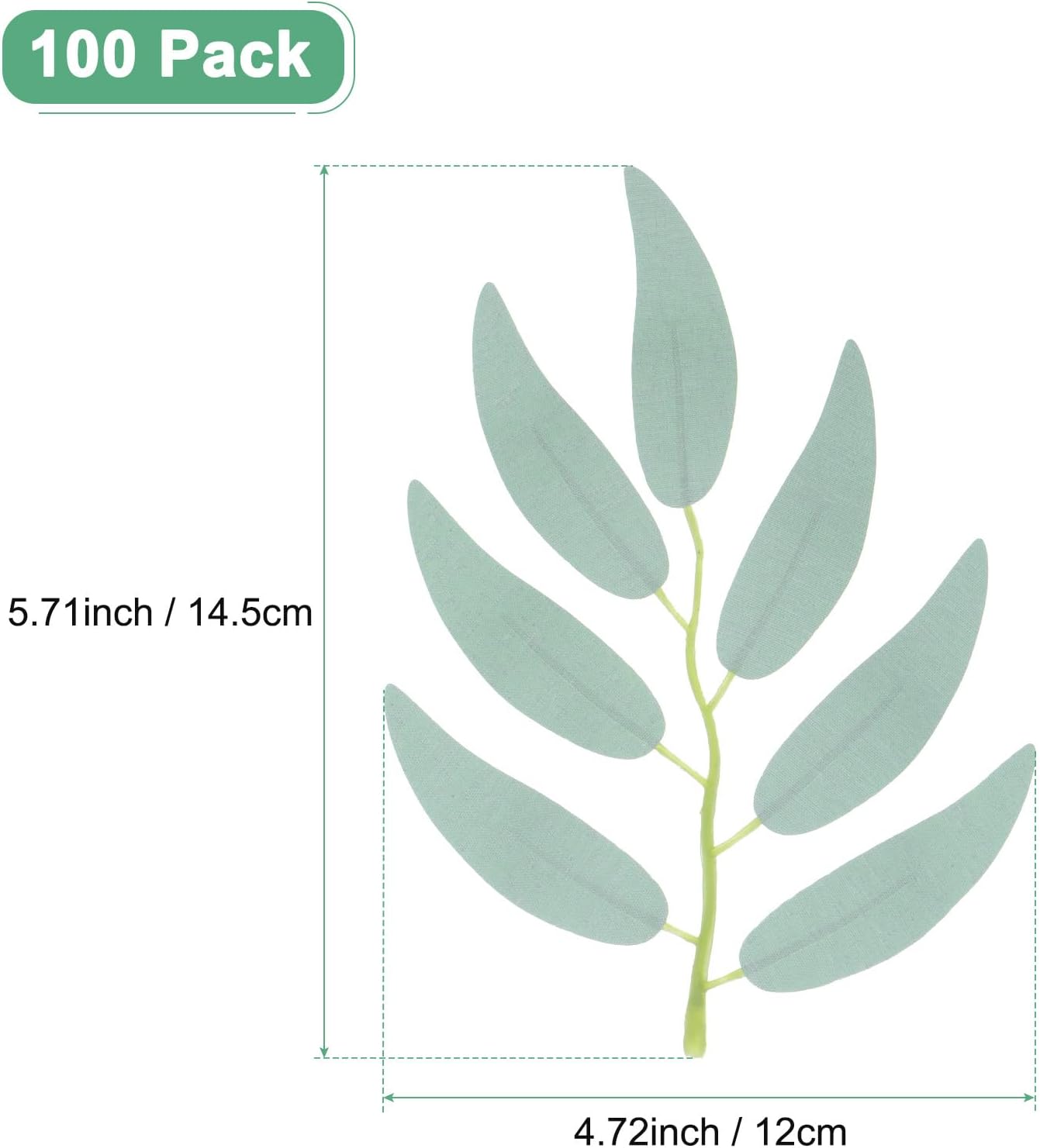 100-Pack Artificial Willow Leaves for Decor and Arrangements