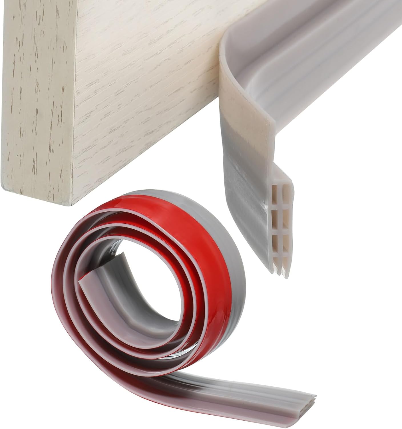 Uxcell Silicone Door Draft Stopper 1 Pcs Grey