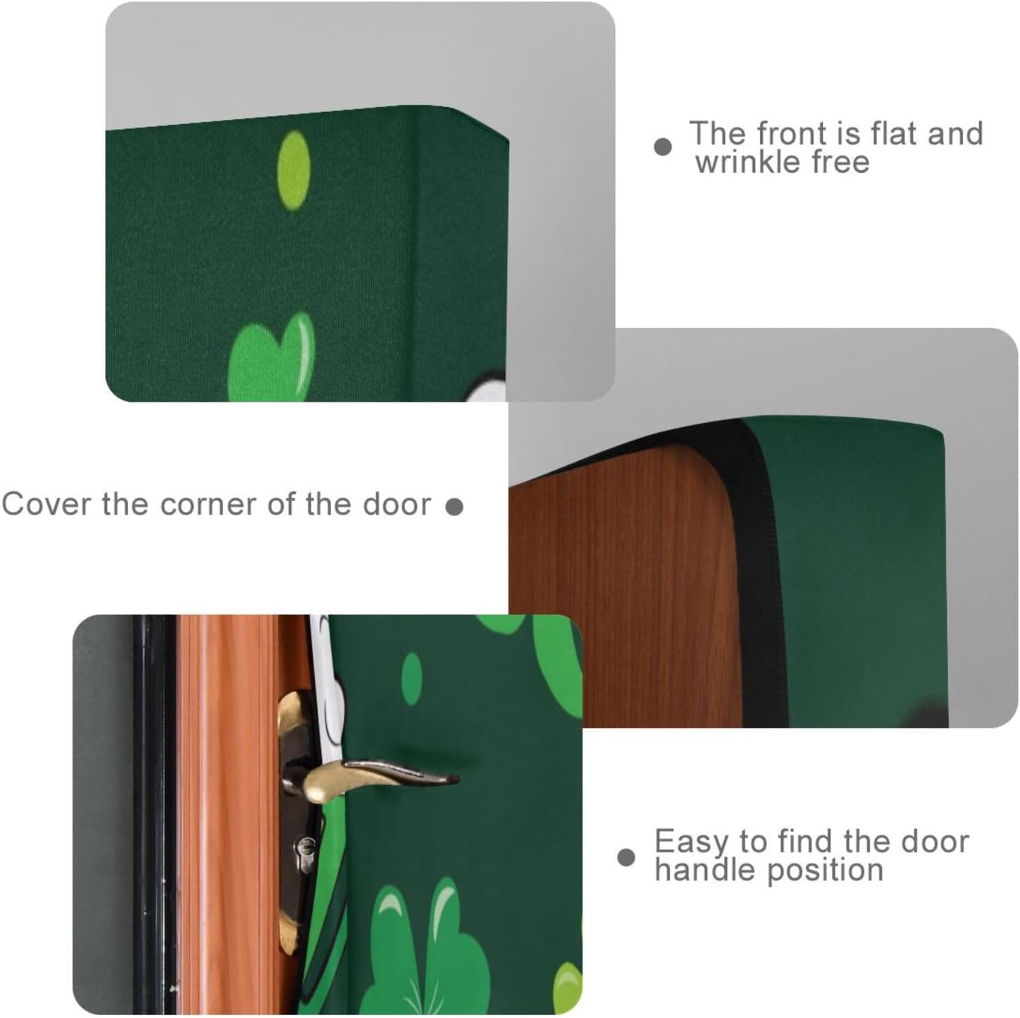 Susiyo Leprechaun Hat Mustache Halloween Door Cover 32x79 in