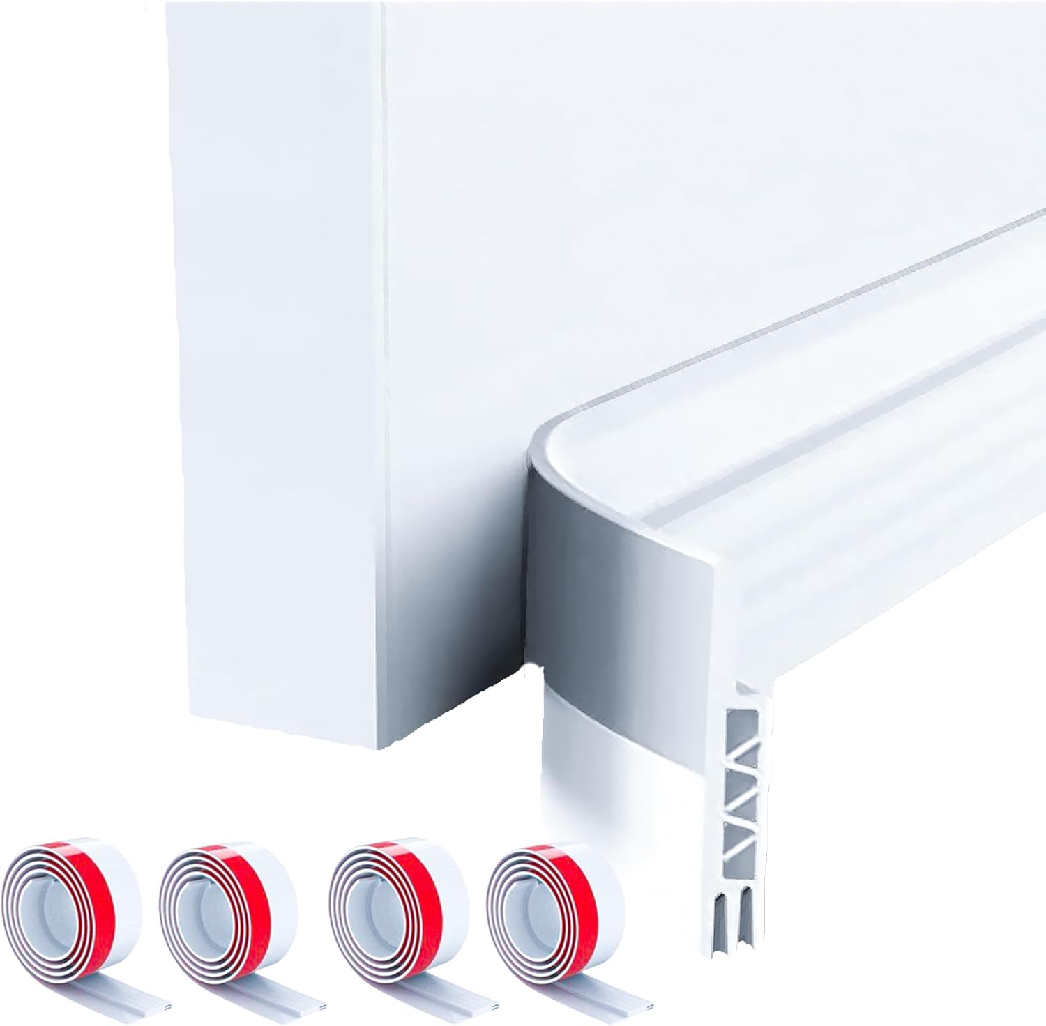 DAFUWENG Door Draft Stopper 4 Pack White