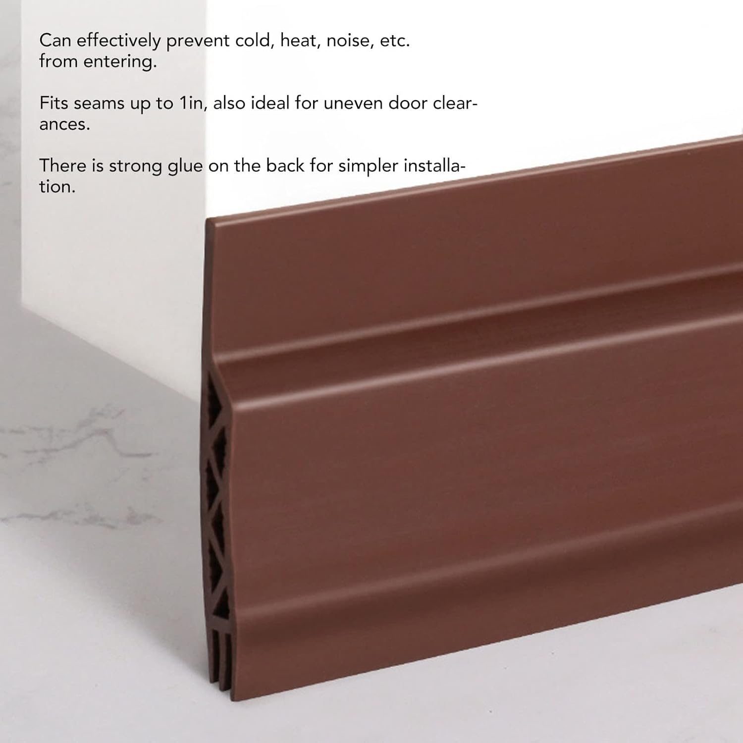 2PCS Door Draft Stopper Set 3Layer TPVC Noise Blocker for Home Office