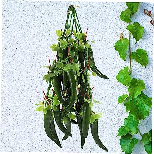 5pcs Artificial Chili Pepper Wall Hanging Decor for Kitchen and Home